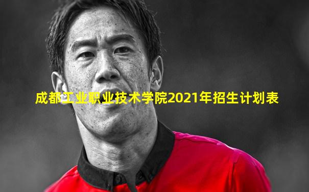 成都工业职业技术学院2021年招生计划表