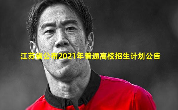 江苏省公布2021年普通高校招生计划公告