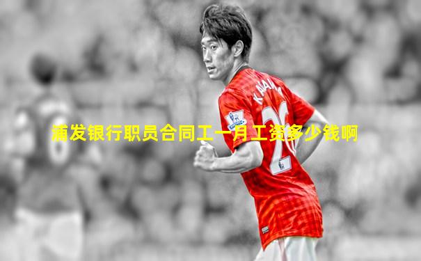 浦发银行职员合同工一月工资多少钱啊